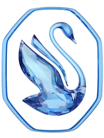 Mavi Swarovski kristal imzası