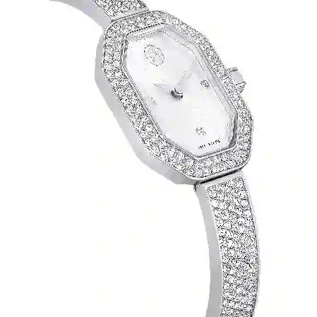 Resim Dextera Bangle Saat, İsviçre Üretimi, Metal bileklik, Gümüş Rengi, Paslanmaz çelik