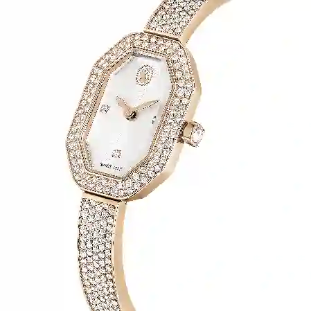 Resim Dextera Bangle Saat, İsviçre Üretimi, Metal bileklik, Rose Altın tonu, Pembe altın rengi yüzey