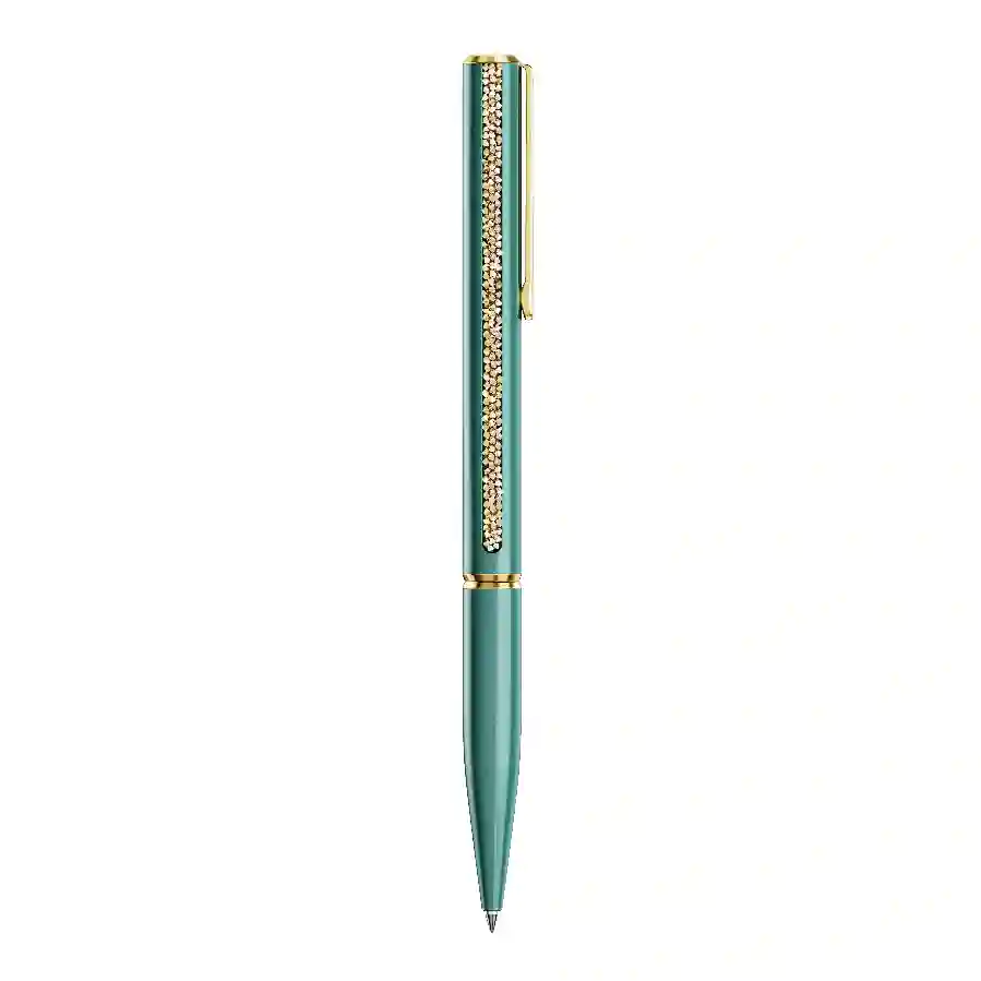 Resim Crystal Shimmer Glide Tükenmez Kalem, Yeşil, Yeşil lakeli, altın rengi kaplama