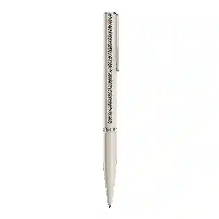 Resim Crystal Shimmer Glide Tükenmez Kalem, Bej, Bej lakeli, krom kaplama