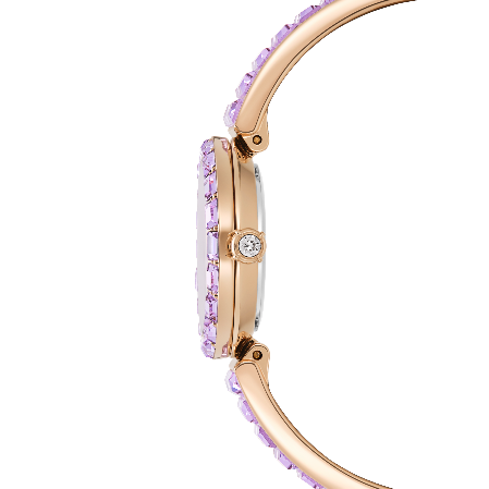 Resim Matrix bangle Saat, İsviçre Üretimi, Kristal bileklik, Mor, Şampanya altın rengi yüzey