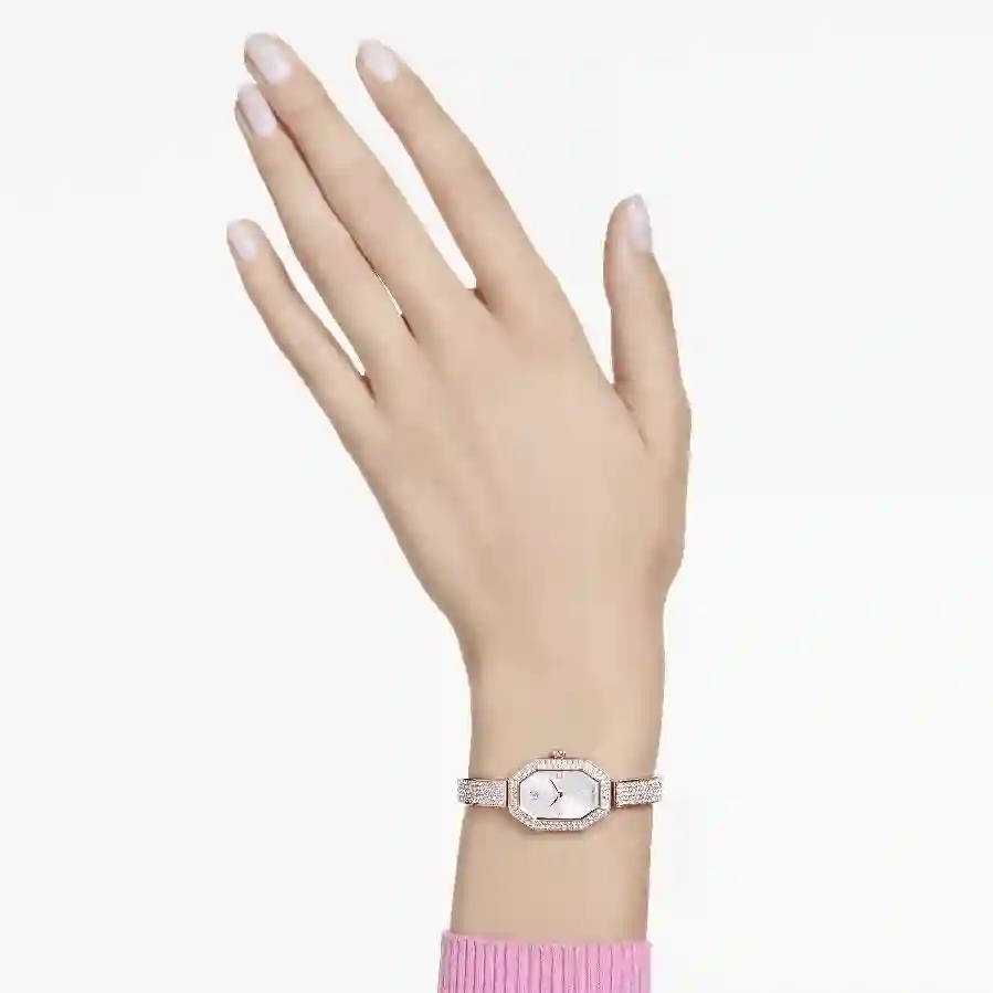 Resim Dextera Bangle Saat, İsviçre Üretimi, Metal bileklik, Altın Rengi, Şampanya altın rengi yüzey