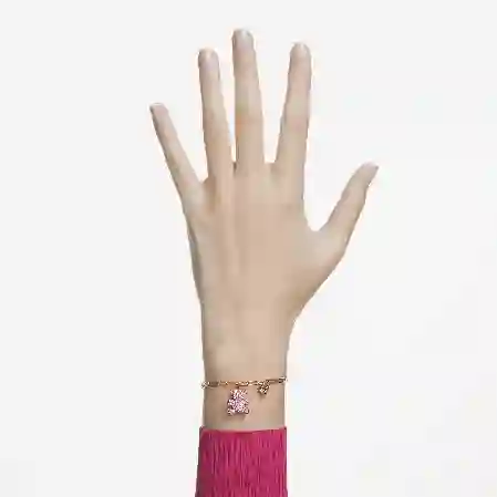 Resim Teddy Bileklik, Ayıcık, Pembe, Pembe altın rengi kaplama