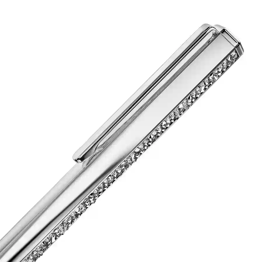 Resim Crystal Shimmer Tükenmez Kalem, Gümüş Rengi, Krom Kaplama