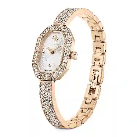 Resim Dextera Bangle Saat, İsviçre Üretimi, Metal bileklik, Rose Altın tonu, Pembe altın rengi yüzey