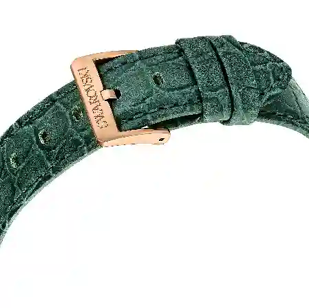Resim Octea Chrono Saat, İsviçre Üretimi, Deri kayış, Yeşil, Pembe altın rengi yüzey