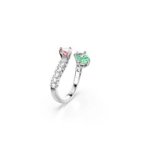 Resim Ariana Grande x Swarovski Açık Yüzük, Karışık kesimler, Çok renkli, Rodyum kaplama
