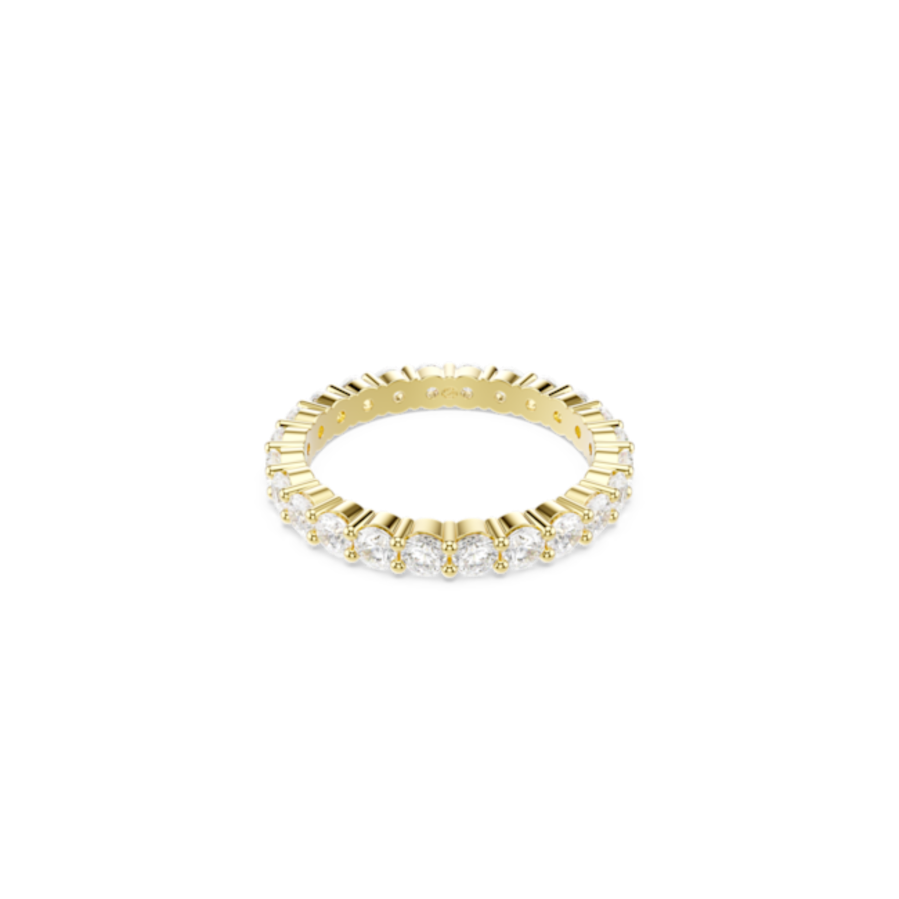Resim Matrix Vittore Bant yüzük, Yuvarlak kesim, Beyaz, Altın rengi kaplama