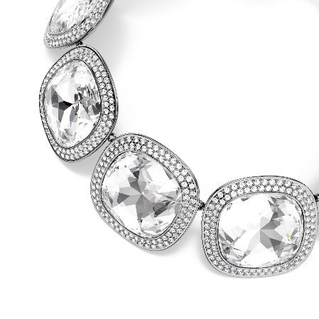 Resim Una Angelic Gerdanlık, Yastık kesim, Beyaz, Rutenyum kaplama