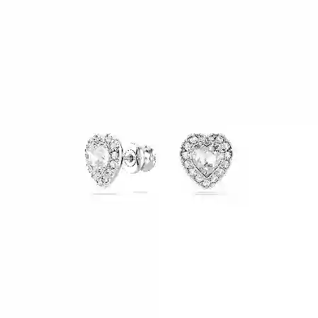 Resim Ariana Grande x Swarovski Set, Karışık kesimler, Kalp, Beyaz, Rodyum kaplama