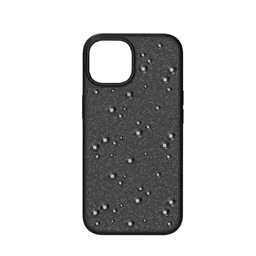 Resim High Akıllı Telefon Kılıfı, Flat Back kristaller, iPhone® 15, Siyah