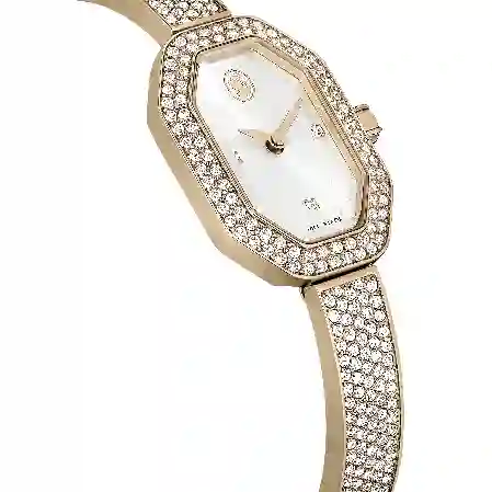 Resim Dextera Bangle Saat, İsviçre Üretimi, Metal bileklik, Altın Rengi, Şampanya altın rengi yüzey