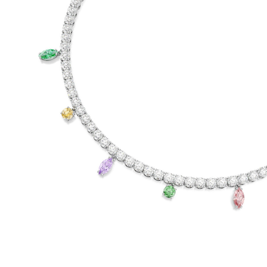 Resim Ariana Grande x Swarovski Tennis kolye, Karışık kesimler, Çok renkli, Rodyum kaplama