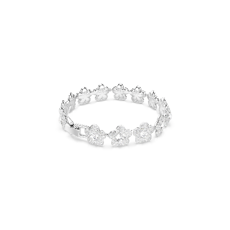 Resim Ariana Grande x Swarovski Bileklik, Yuvarlak kesim, Çiçek, Beyaz, Rodyum kaplama
