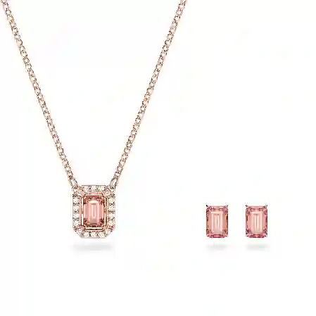 Resim Millenia Set, Sekizgen kesim, Pembe, Pembe altın rengi kaplama