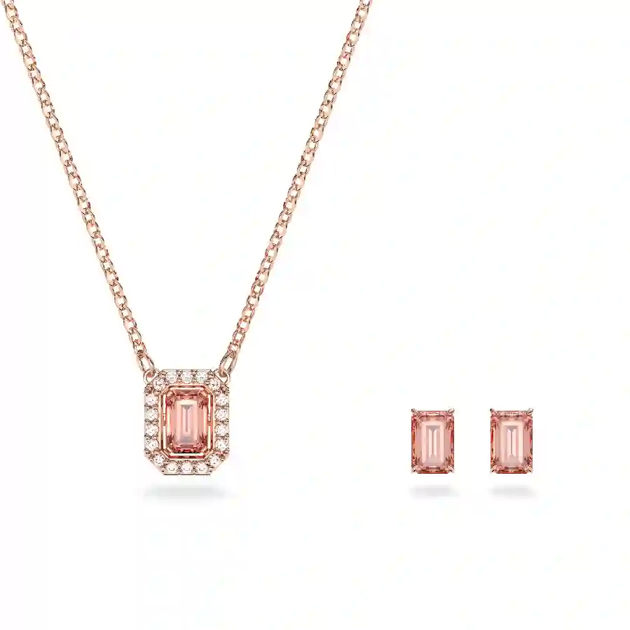 Resim Millenia Set, Sekizgen kesim, Pembe, Pembe altın rengi kaplama