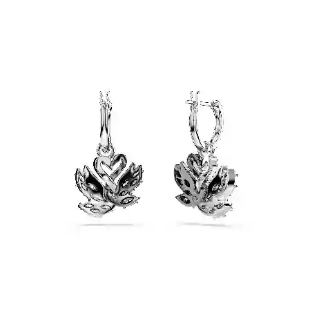 Resim Swan damla küpeler, Kuğu, Siyah, Karışık metal yüzey