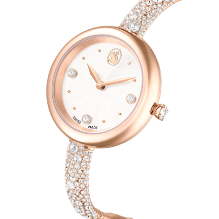 Resim Sublima bangle Saat, İsviçre Üretimi, Metal bileklik, Rose Altın tonu, Pembe altın rengi yüzey