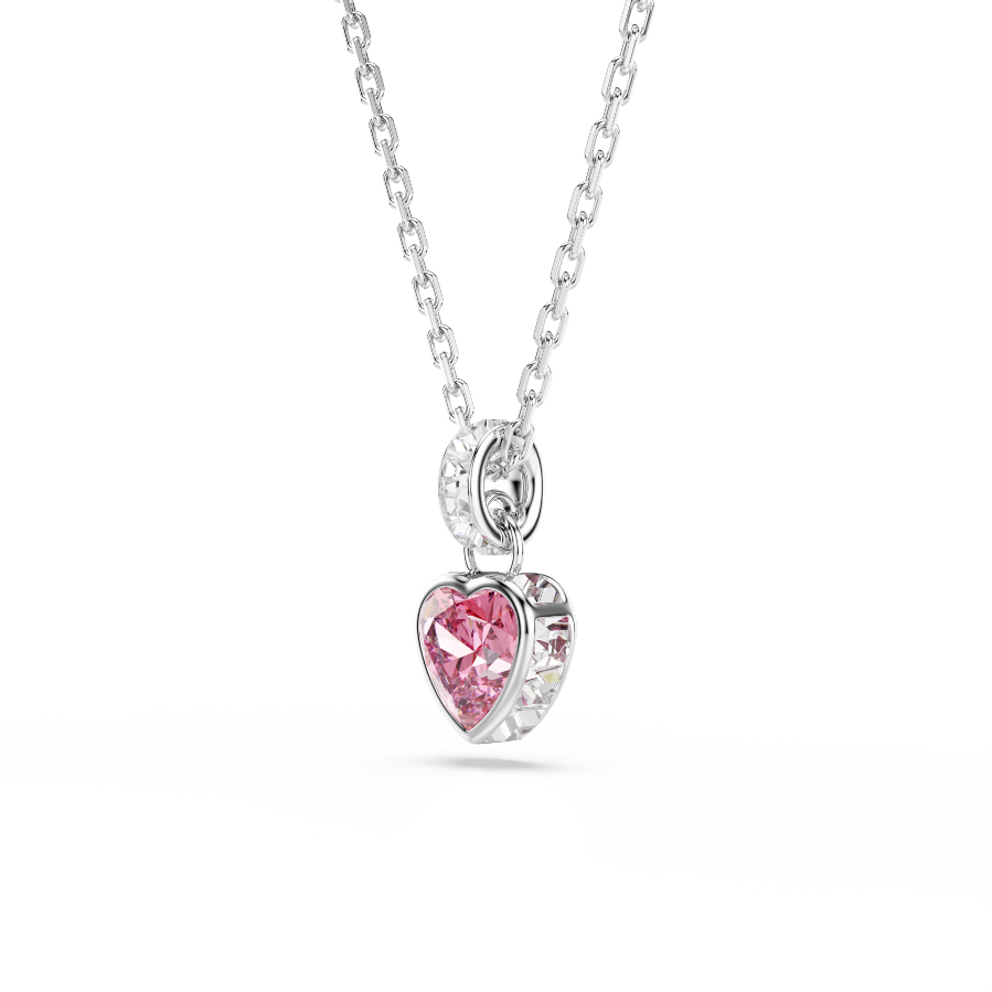 Resim Chroma Kolye, Karışık kesimler, Pembe, Rodyum kaplama