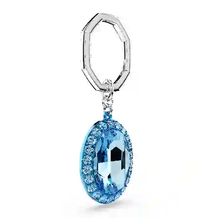 Resim Anahtarlık, Oval kesim, Mavi, Karışık metal yüzey