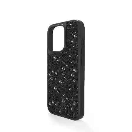 Resim High Akıllı Telefon Kılıfı, Flat Back kristaller, iPhone® 15 Pro, Siyah