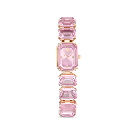 Resim Saat, Sekizgen kesim bileklik, Pembe, Pembe altın rengi yüzey
