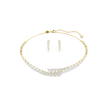 Resim Mesmera Set, Set (2), Markiz kesim, Beyaz, 18k altın rengi yüzey