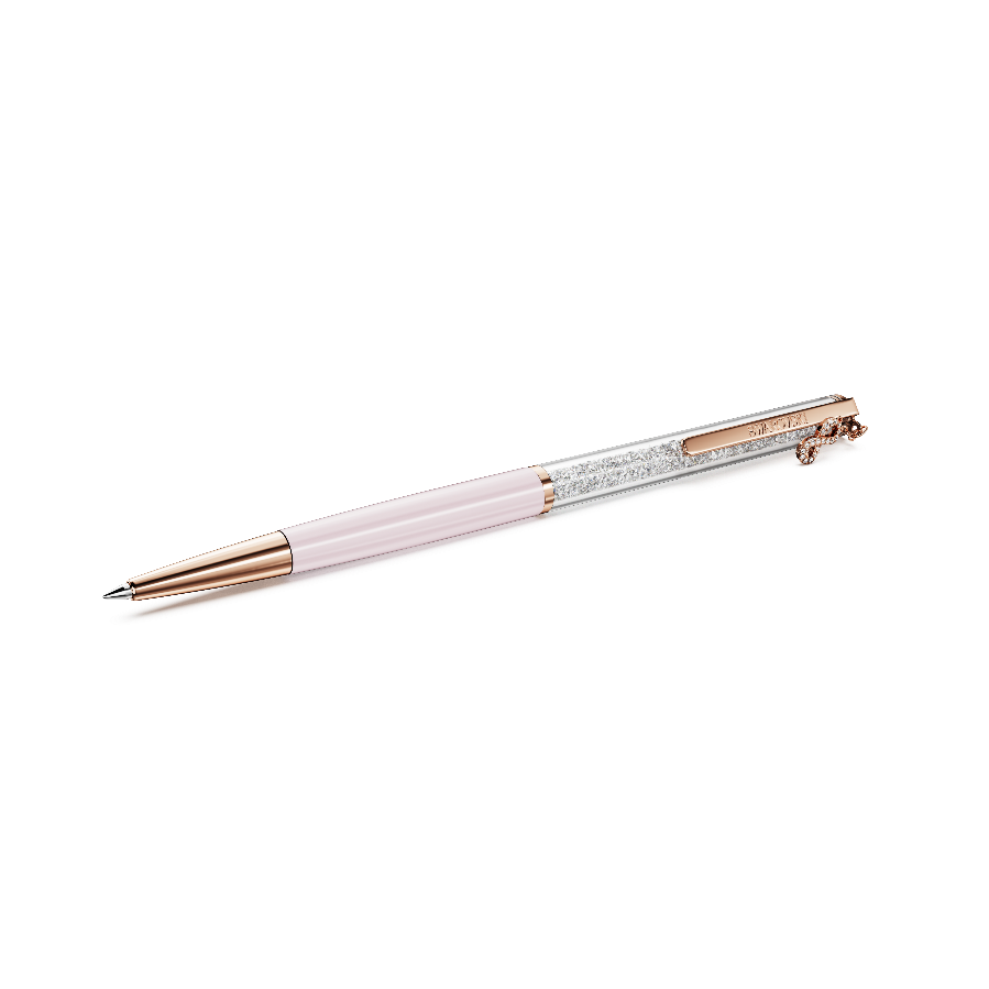 Resim Crystalline Silk Tükenmez Kalem, Infinity, Pembe lakeli, pembe altın rengi kaplama