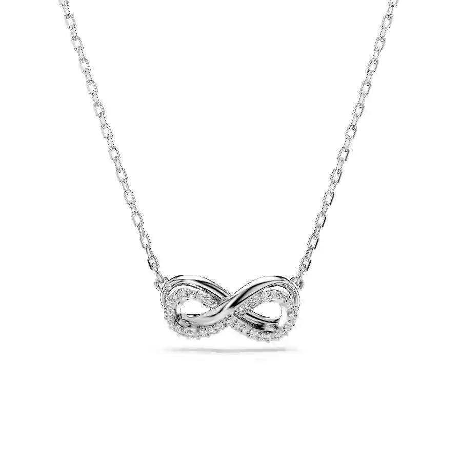 Resim Hyperbola Kolye, Pavé, Infinity, Beyaz, Rodyum kaplama