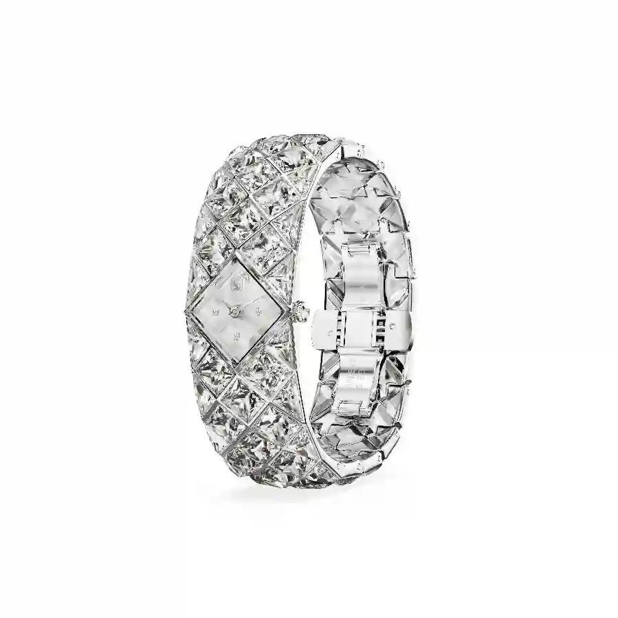 Resim Curiosa Bangle Saat, Kristal bileklik, Gümüş Rengi, Paslanmaz çelik