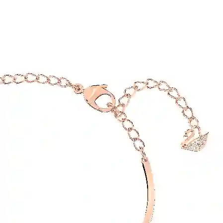 Resim Swarovski Infinity Bileklik, Sonsuzluk ve kalp, Beyaz, Karışık metal yüzey