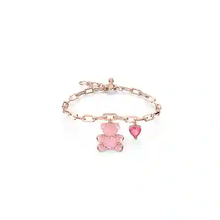 Resim Teddy Bileklik, Ayıcık, Pembe, Pembe altın rengi kaplama