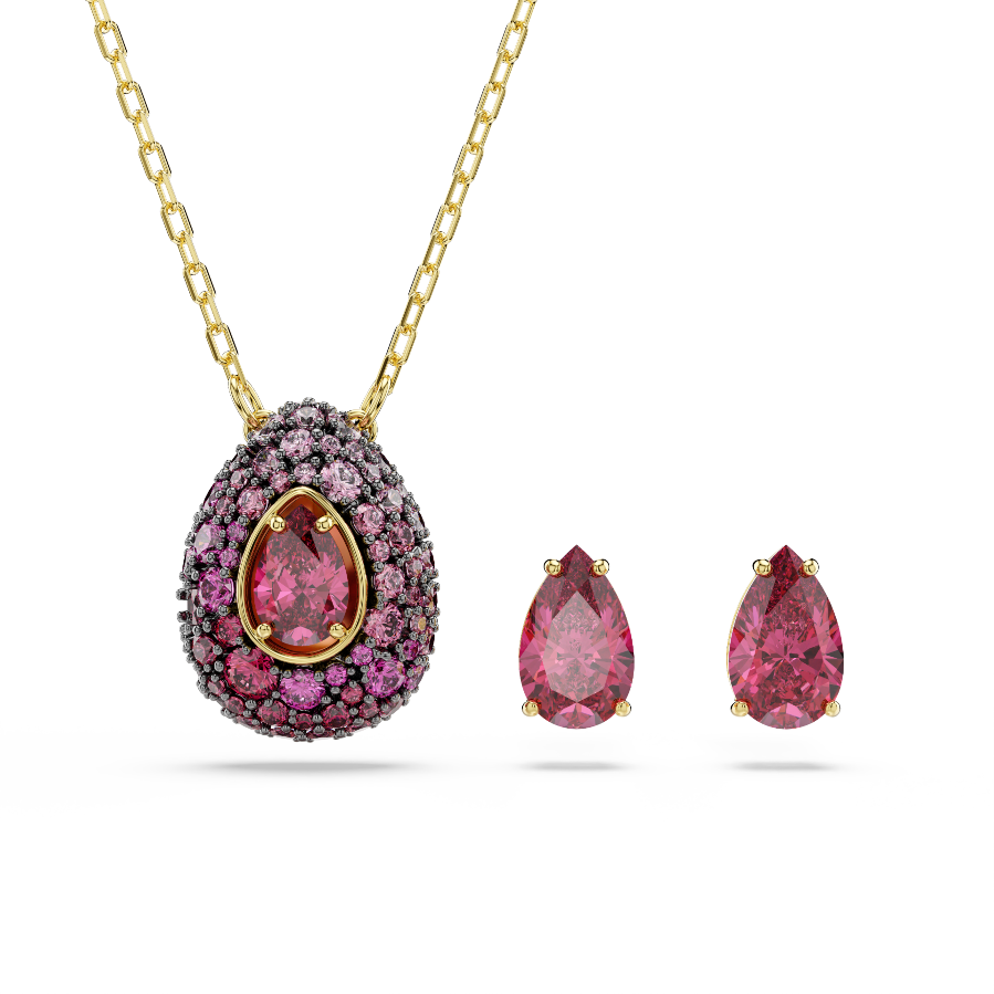 Resim Sublima Set, Set (2), Armut kesim, Kırmızı, 18k altın rengi yüzey