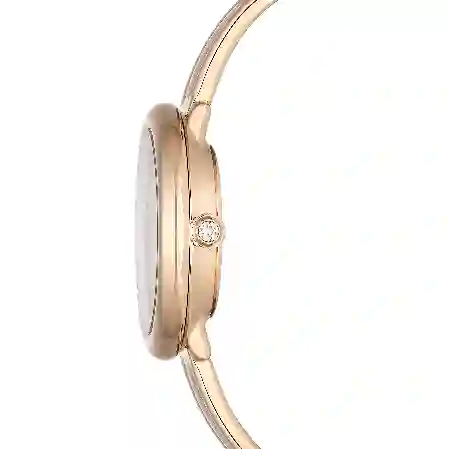 Resim Crystalline Bangle Saat, İsviçre Üretimi, Metal bileklik, Bej, Pembe altın rengi yüzey