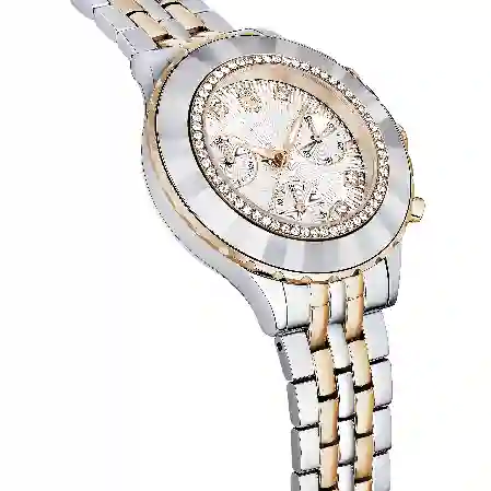 Resim Octea Chrono Saat, İsviçre Üretimi, Metal bileklik, Rose Altın tonu, Karışık metal yüzey