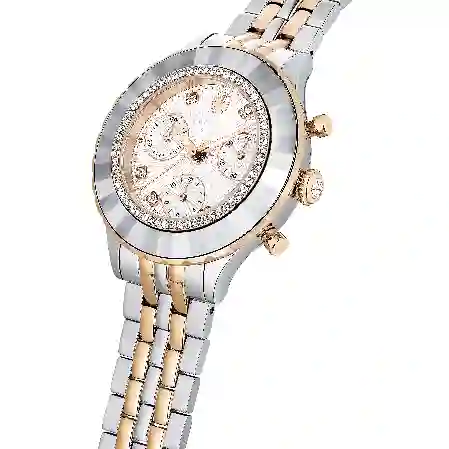 Resim Octea Chrono Saat, İsviçre Üretimi, Metal bileklik, Rose Altın tonu, Karışık metal yüzey
