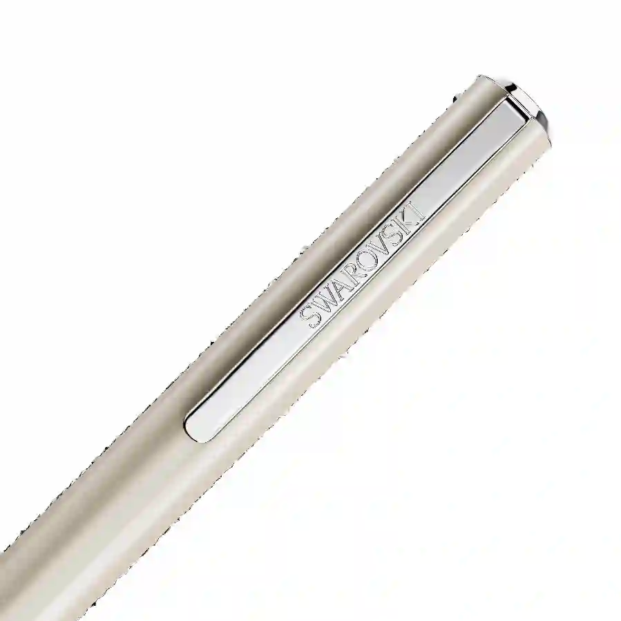 Resim Crystal Shimmer Glide Tükenmez Kalem, Bej, Bej lakeli, krom kaplama
