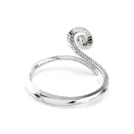 Resim Ariana Grande x Swarovski Bileklik, Kristal inci, Baget kesim, Beyaz, Rodyum kaplama
