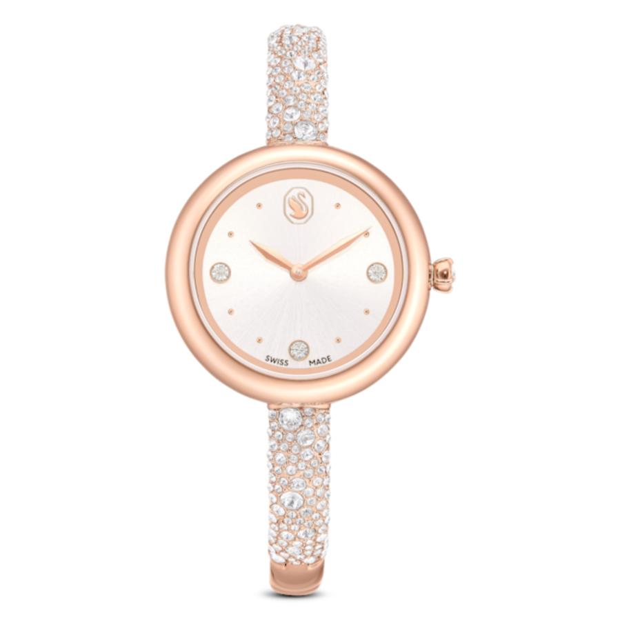 Resim Sublima bangle Saat, İsviçre Üretimi, Metal bileklik, Rose Altın tonu, Pembe altın rengi yüzey