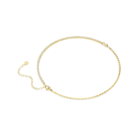Resim Matrix Kolye, Yuvarlak kesim, Beyaz, 18k altın rengi yüzey