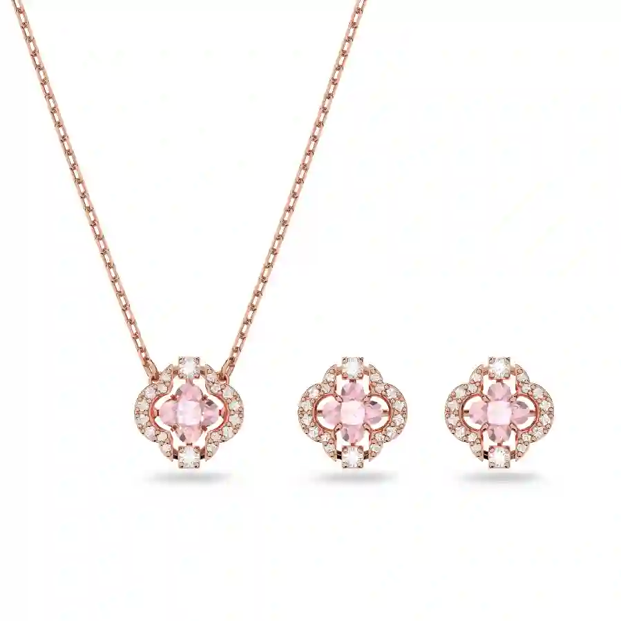 Resim Una Set, Karışık kesimler, Yonca, Pembe, Pembe altın rengi kaplama