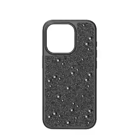 Resim High Akıllı Telefon Kılıfı, Flat Back kristaller, iPhone® 15 Pro, Siyah