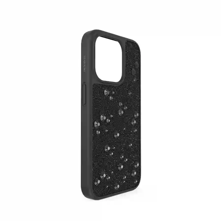 Resim High Akıllı Telefon Kılıfı, Flat Back kristaller, iPhone® 15 Pro, Siyah