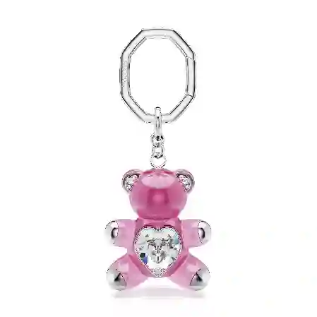 Resim Teddy Anahtarlık, Ayıcık, Pembe, Rodyum kaplama