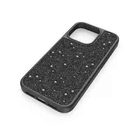 Resim High Akıllı Telefon Kılıfı, Flat Back kristaller, iPhone® 15 Pro, Siyah
