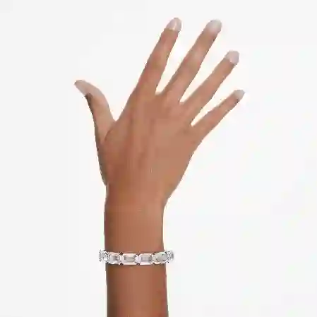 Resim Millenia Bileklik, Sekizgen kesim, Beyaz, Rodyum kaplama