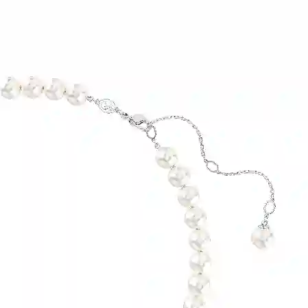 Resim Ariana Grande x Swarovski Kolye, Kristal inci, Kalp kesim, Kalp, Beyaz, Rodyum kaplama
