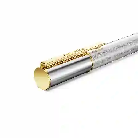 Resim Crystalline Lustre Tükenmez Kalem, Gümüş Rengi, Karışık metal yüzey