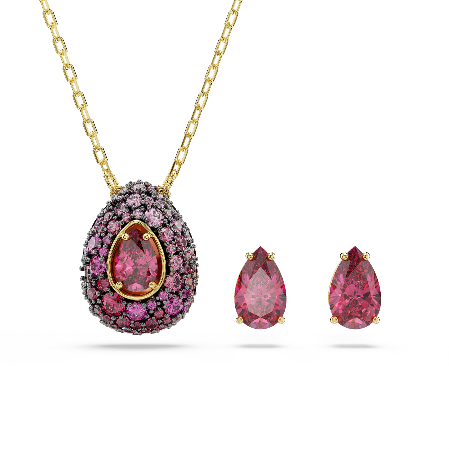 Resim Sublima Set, Set (2), Armut kesim, Kırmızı, 18k altın rengi yüzey